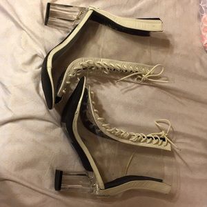 Clear ankle boots